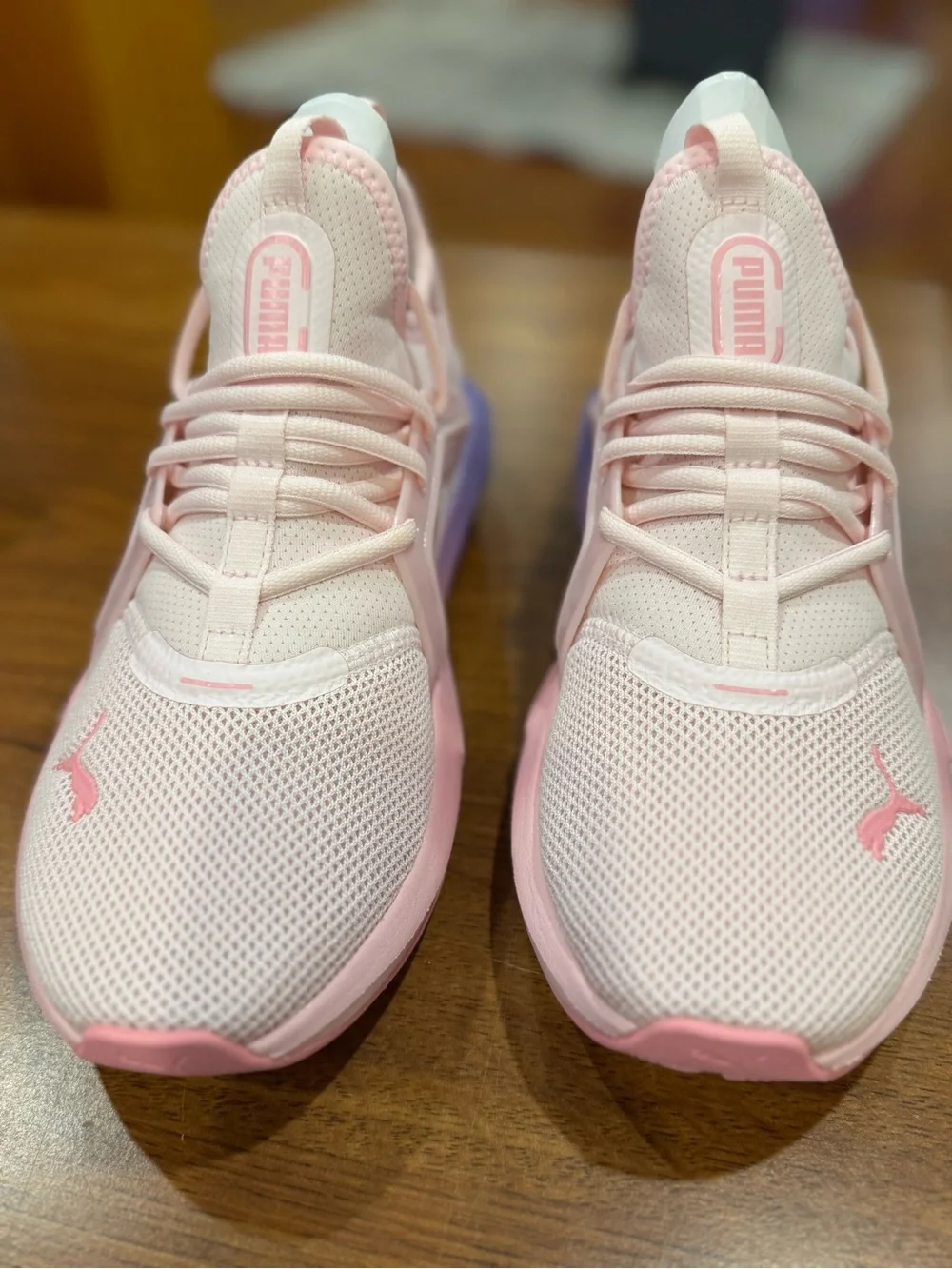 Puma Light Pink and Lavender Mesh Training Sneakers - Picture 3 of 8
